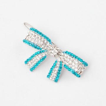 butterfly shape fashion zinc-alloy hairpin with shining Swarovski ston