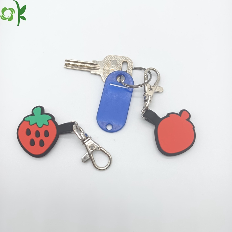 Reusable Custom Strawberry Shape Silicone Pet Tag