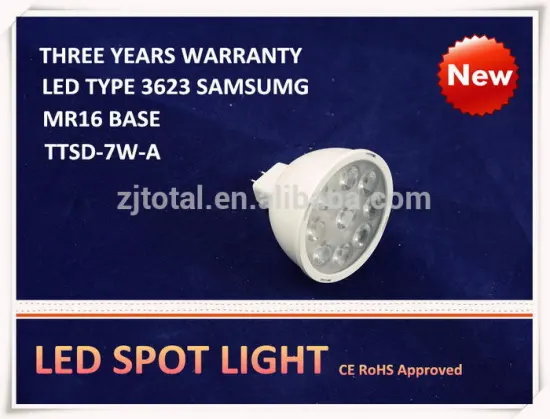 High quality newest MR16 7w led spot Light