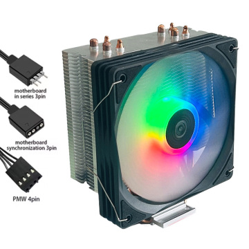 CPU -Kühler mit 4 Wärmespitzen für Intel und AMD -CPUs