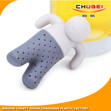 Wholesale OEM/ODM Food Grade MR. TEA Silicone Tea Infuser with LFGB/FDA