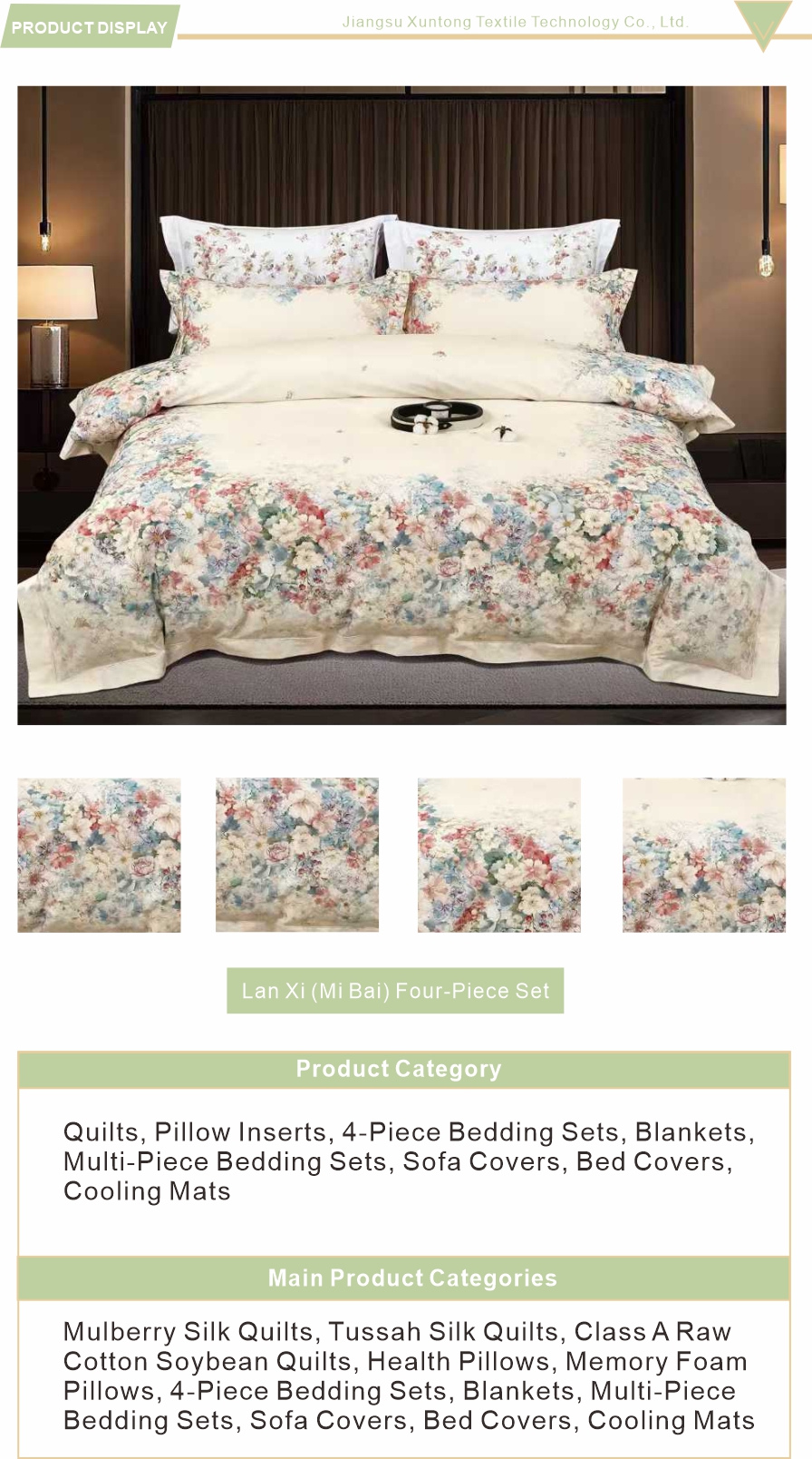 Luxury embroidered bedding set with soft touch