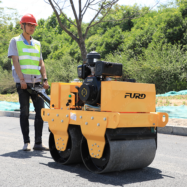 550 kg de caminata doble tambor vibratorio vibratorio vibratoria vendida a precio reducido