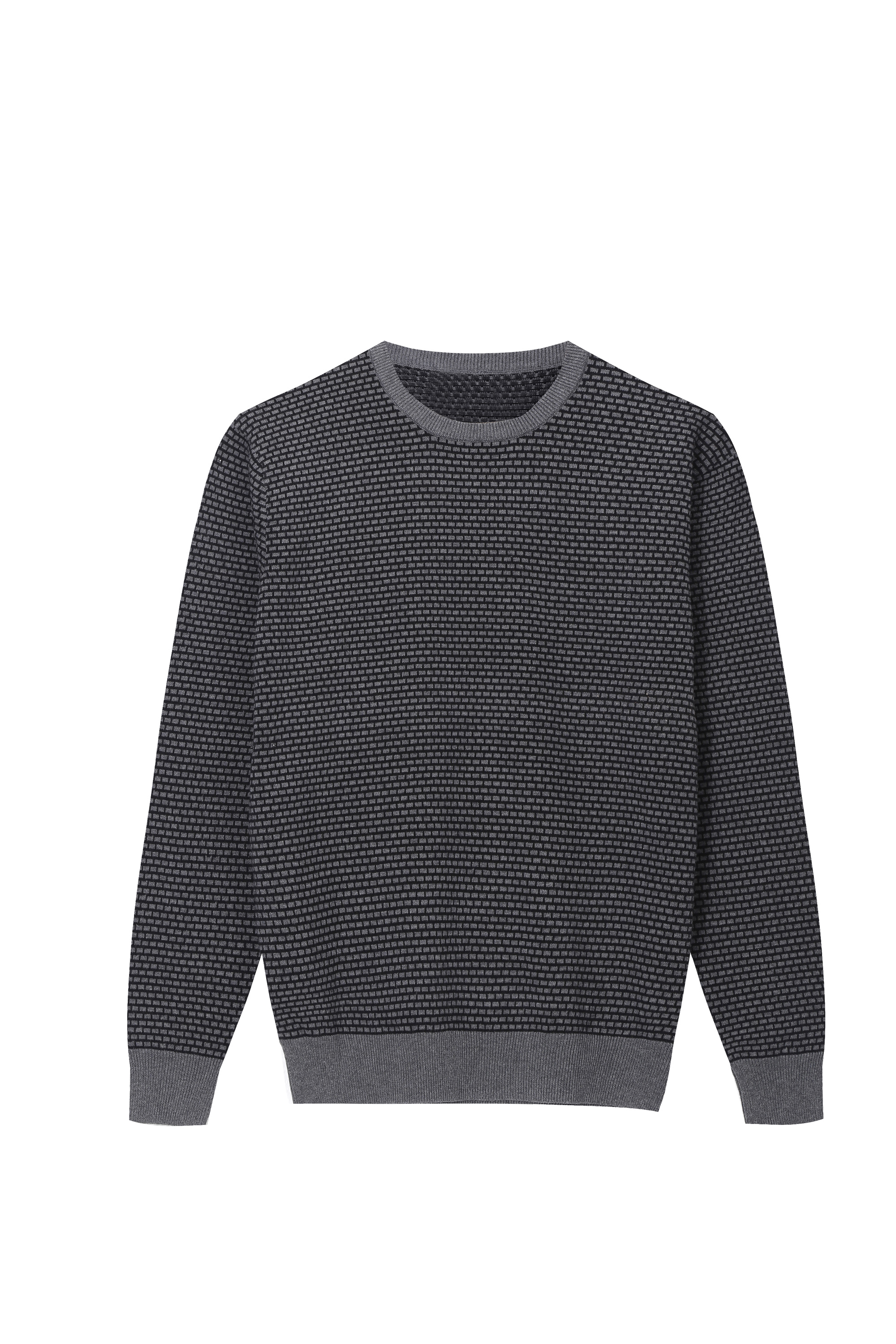 Men's Plaid Jacquard Texture Crew Neck knitwear