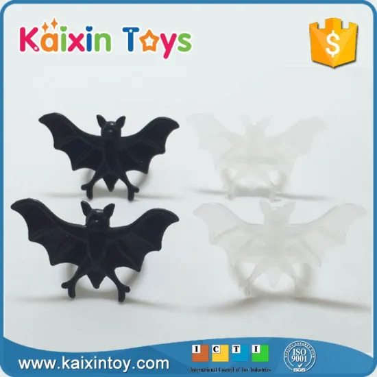 10265998 Halloween party supplier finger ring mini black plastic bats halloween