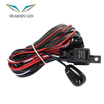 Universal 12V LED Work Light Bar Kit with Rocker Switch and Wiring Harness for Cars, Trucks, and Motorcycles