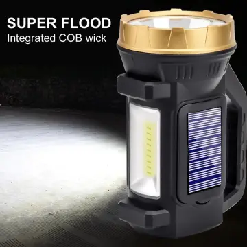 Portable High Power Waterproof USB Rechargeable Solar Torchlight for Outdoor