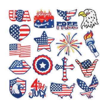 Custom Independence Day Labels and Patches for Clothing and Bags