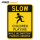 HI-VIZ Reflecterend STOP-SLOW verkeersbord