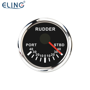 ELING 52mm Marine Rudder Angle Indicator Gauge with 7-Color Backlight for 12V/24V Boats