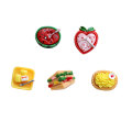 Resin Flat Back Fruit Charms Simulation Sandwich Miniature Sweet Food Kids Doll House Kitchen Play Toys Gifts