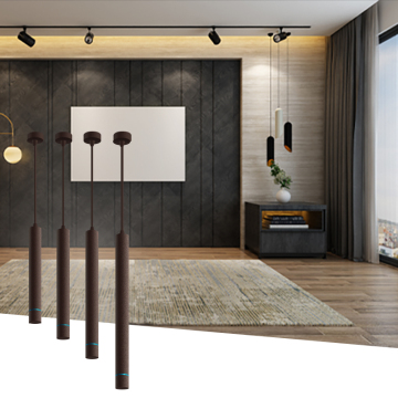 Lámpara colgante lineal LED de tubo lineal de aluminio moderno