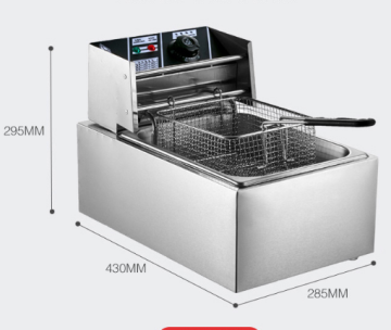 Single Cylinder Sieve Electric Deep Fryer with Temperature Control - Mini Deep Fryer
