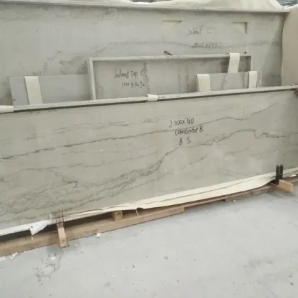 Natural White Macaubas Calacatta Giotto Quartzite Kitchen Countertops