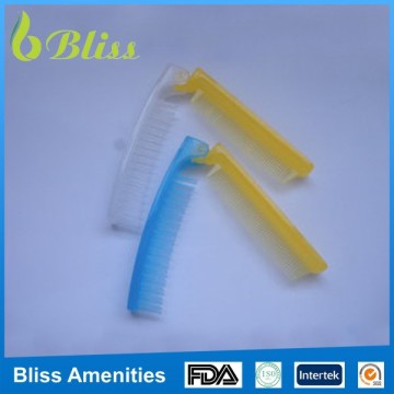 N140 2015 New style wholesale yellow color folded plastic comb manufacturer with reasonable price