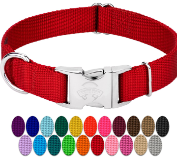Premium Nylon Dog Collar with Metal Buckle