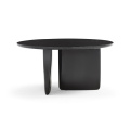 Modern Quality Black Solid Round Stable Dining Table