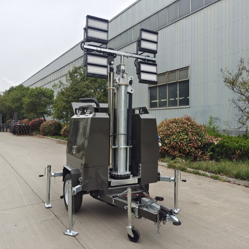 Emergency Mobile Light Tower 9 High Mast Hydraulic Lighting Tower Manufactory