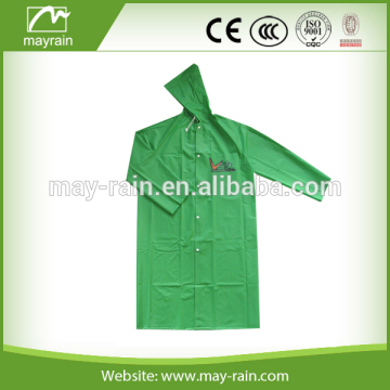 Green mens PVC raincoat