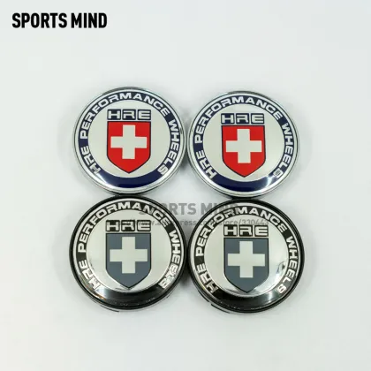 4PCS/lot 60MM Car Wheel Center Hub Caps for HRE Performance Emblem Sticker Car Wheel Center Cap car Styling accessories
