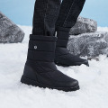 Warm high boots in winter
