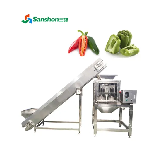 China Chilli Pepper Half Cutter and Seed Remover Machine