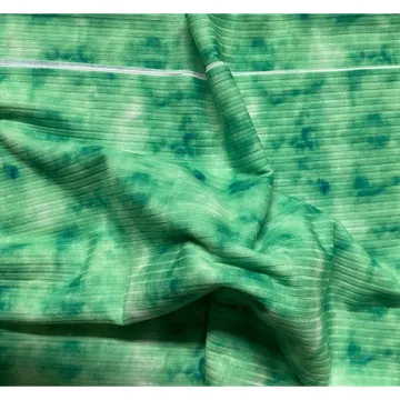 Musa Polyester Spandex 2x2 Rib Knit Print Fabric