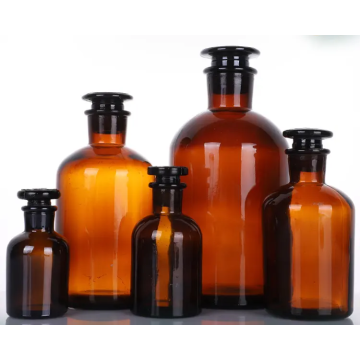 small mouth amber color 125ml glass reagent bottle