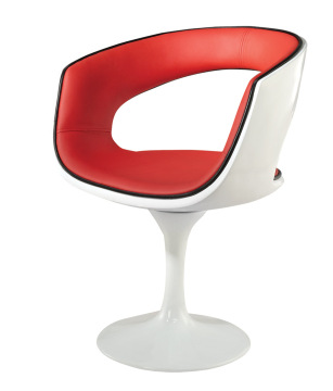 White and Red Chair with Coffee Chair Lounge Chair