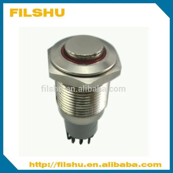 16mm metal push button switch with ring LED light