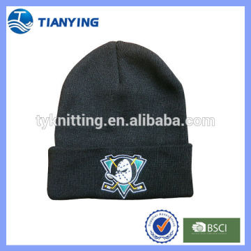 black knitting custom cheap price beanie
