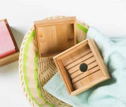 ECO Bamboo Soap Box for Square Soap - Travel Soap Rack