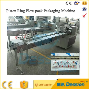Automatic pusher piston ring fitting metal packaging machine