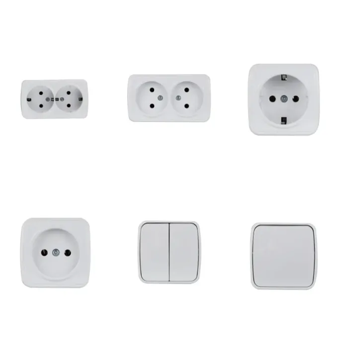 Переключатель 1-клавишный для поверхностного монтажа IP20 10A