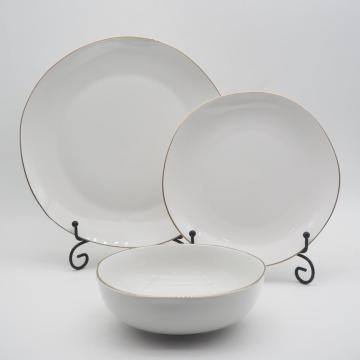 Cerámica de mesa de forma irregular, juego de cena de porcelana fina china, set de cena de porcelana de lujo