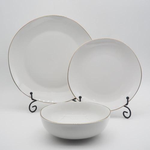 Onregelmatige vorm servies keramiek, Chinese fijne porseleinen diner, luxe porseleinen diner set