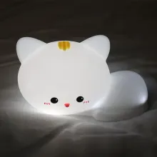 Silicone Cat Night Light - Lámpara de sensor táctil adorable para niños