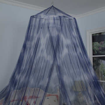 Dark Blue Tie-dyeing Umbrella Canopy Mosquito Net