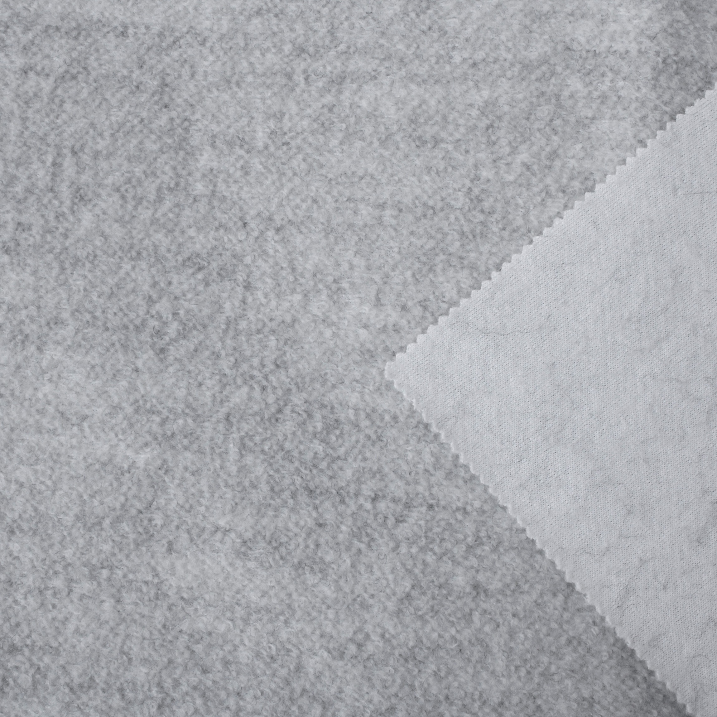 wool polyester blended boucle fabric