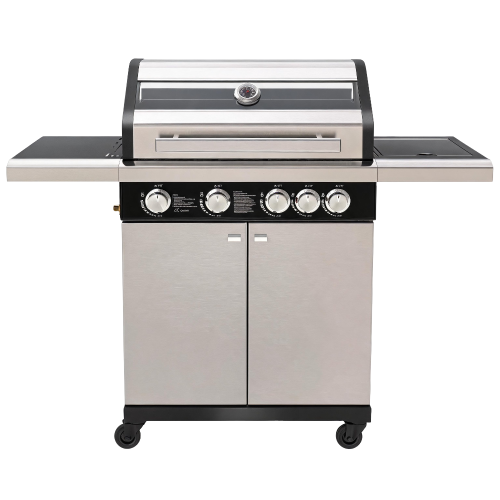 Parrilla de gas de 4+1 quemadores con ventana