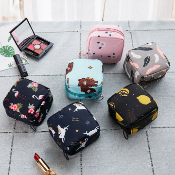 Tampon Storage Bag Ladies Makeup Bag Sanitary Pad Pouch Women Napkin Key Cosmetic Bags Organizer Girls Tampon Holder Organizer