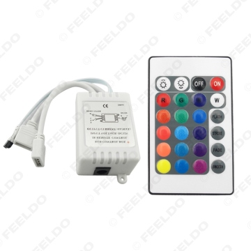 اللاسلكي 24 مفاتيح عن بعد لـ 3528 5050 RGB LED Strip Lights - Car Mini IR LED شريط الشريط