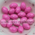 Faceted Diamond Ellipse Acrylic Solid Beads For Decoration