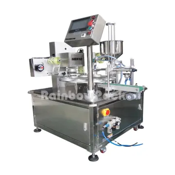 Automatic Rotary Yogurt Cup Filling and Sealing Machine