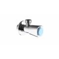 Stainless Steel chromed Body Plastic Handle Water Stop Push Angle Valve with filtration