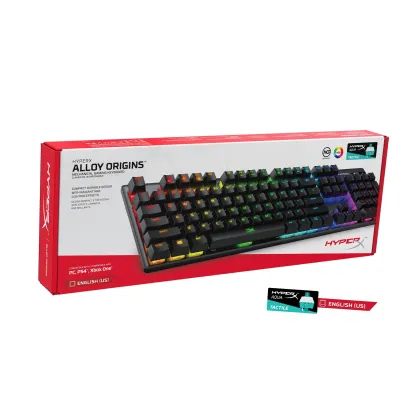 HyperX Alloy Origins - Software-Controlled Light & Macro Customization RGB LED Backlit Mechanical Gaming Keyboard