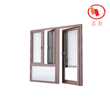 Elegant Brown Aluminum Door-Window Series Design