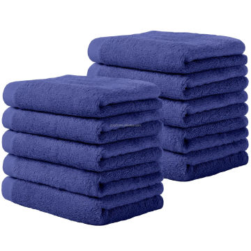 Custom Logo Luxury Bamboo Fiber Bath Towel - Small Dark Blue Multifunctional Kids Towel