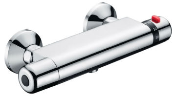 single lever thermostatic shower mixer, exposed thermostatic shower mixer, wall mounted bath mixer tap
