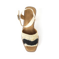 Raffia Root Woven High Heels